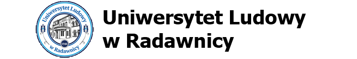 Logo Uniwersytet Ludowy w Radawnicy - ciemne